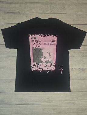 Cactus Jack for Fragment Pink Sunrise T-Shirt Black/Pink Size L NWT